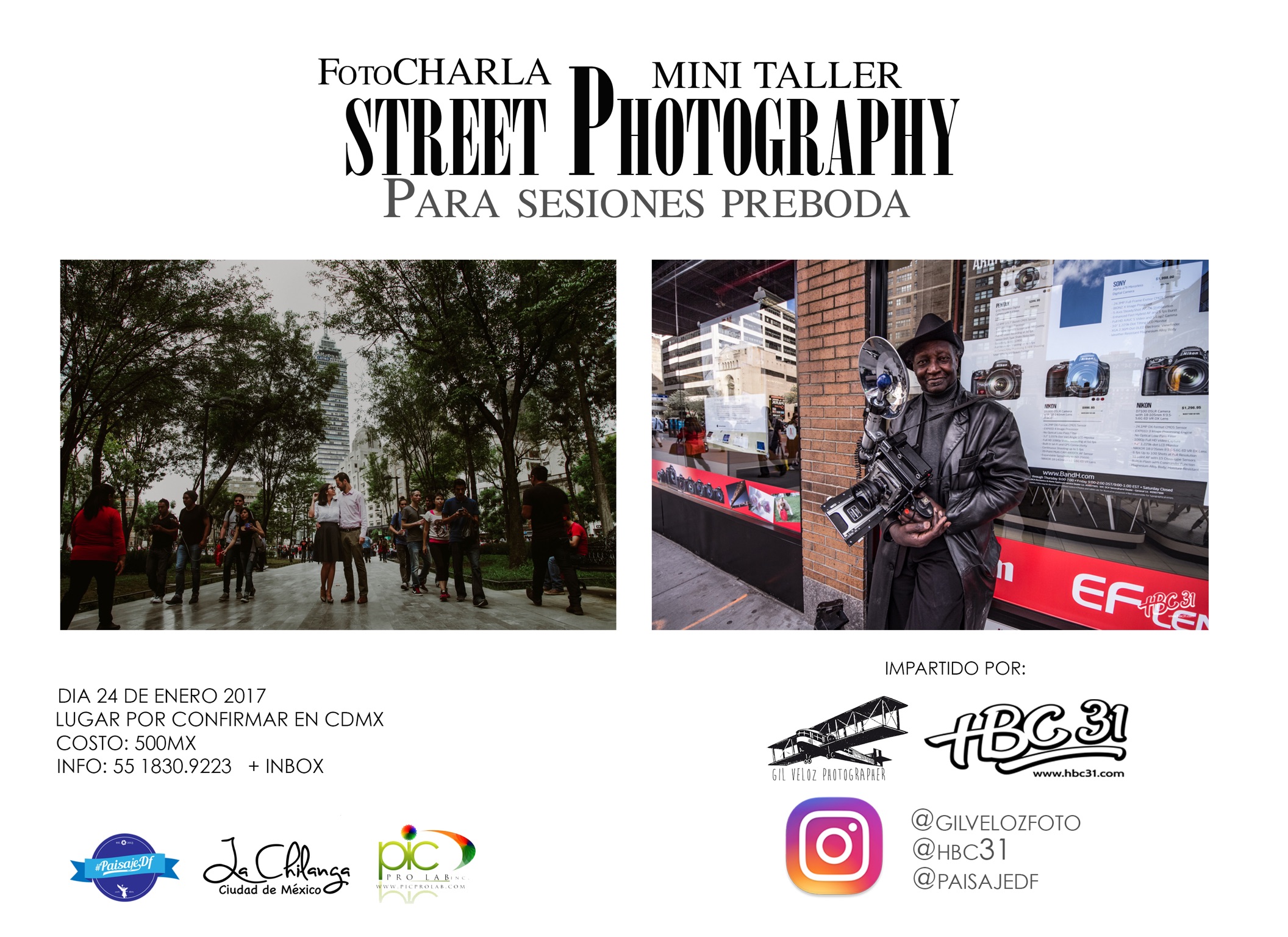 Foto Charla y Taller “StreetPhotography para sesiones Pre-Boda”